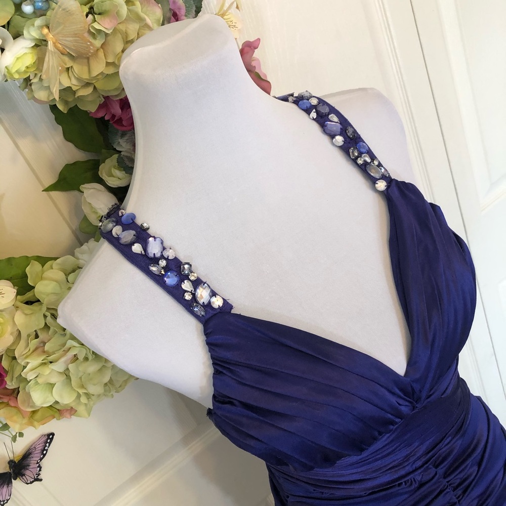 Jewel Ruched Bodycon Mini Dress - Picture 8 of 13